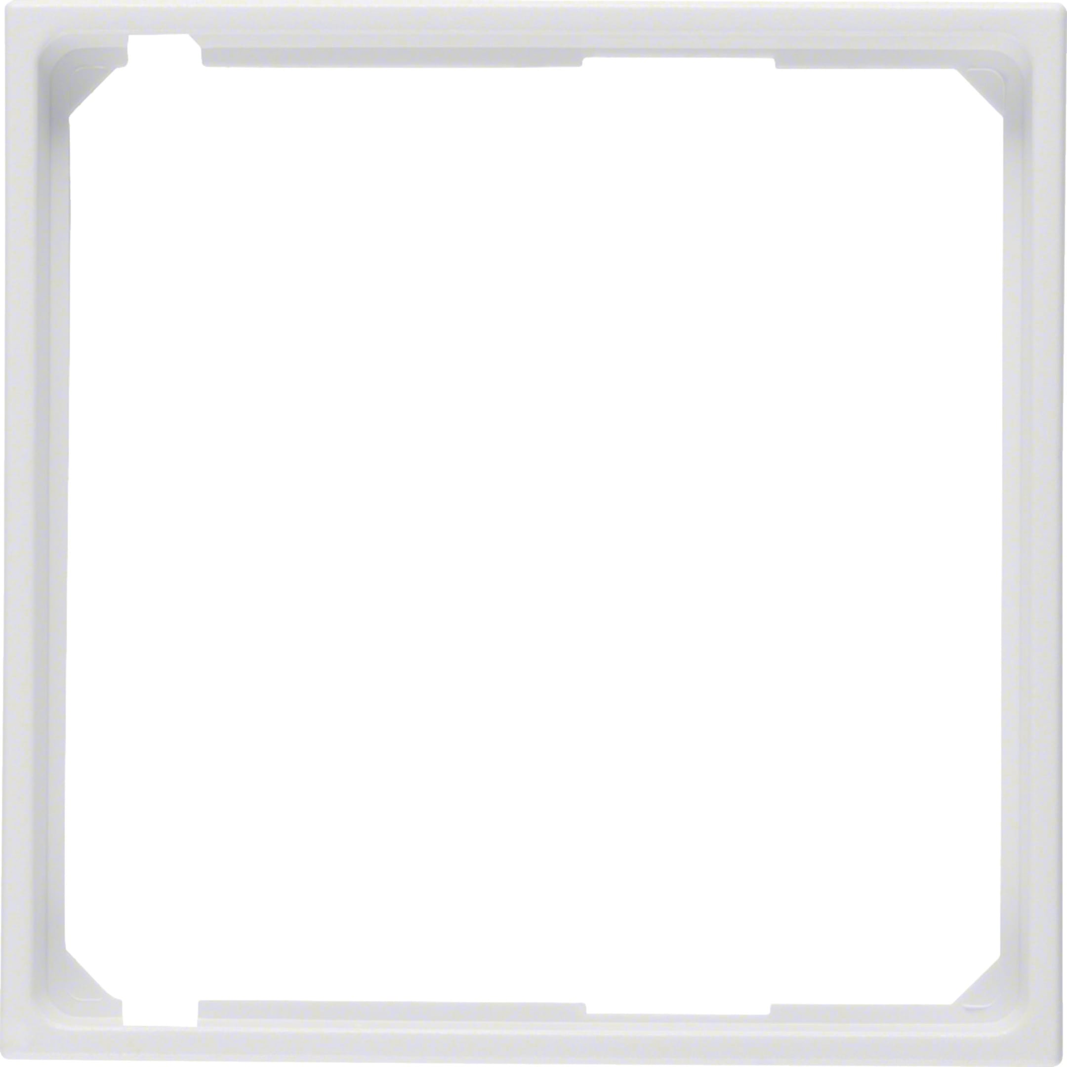 HAGER BOCCHIOTTI - Anello intermedio per mascherina centrale Berker S.1/B.3/B.7 bianco polare opaco