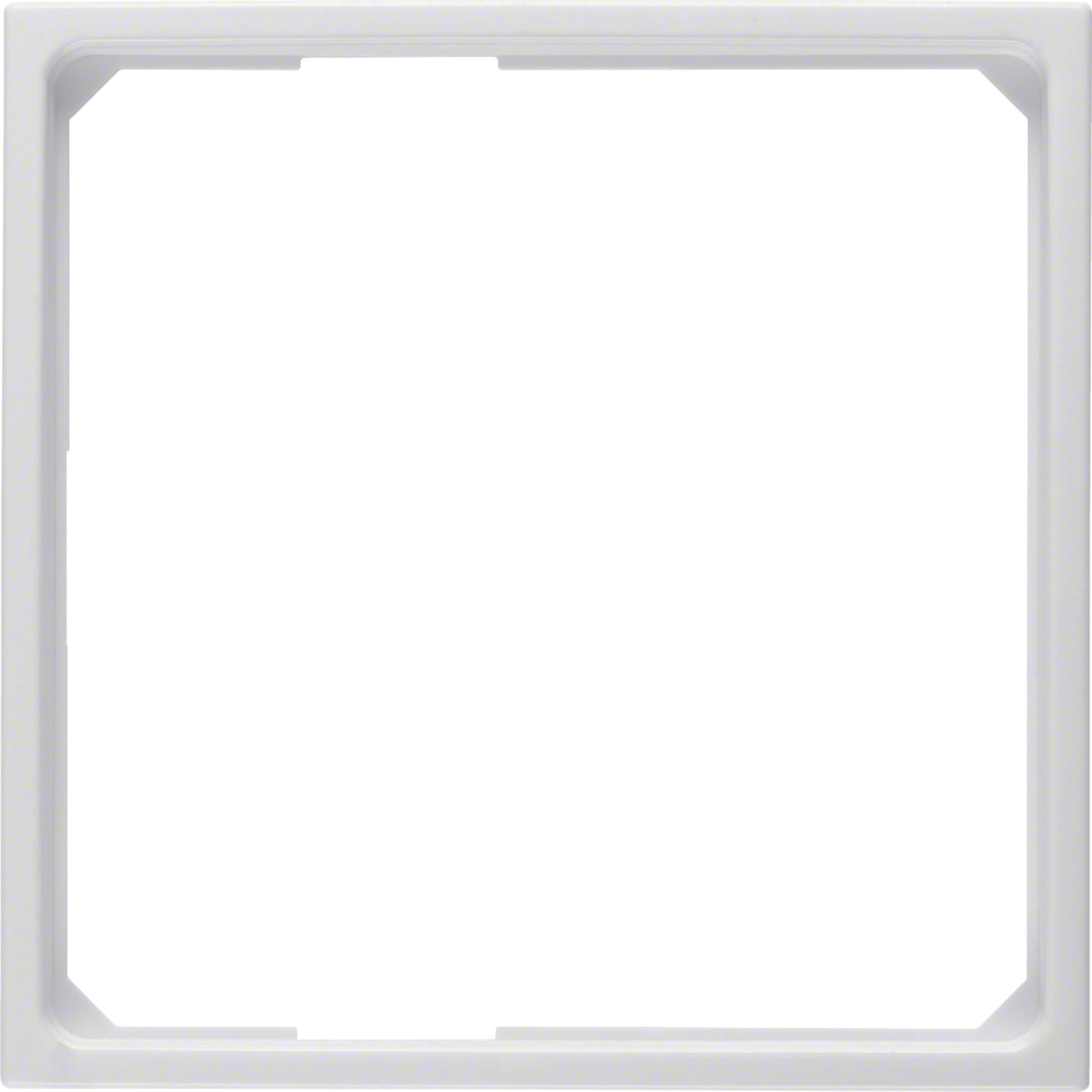 HAGER BOCCHIOTTI - Anello adattatore per pezzo centrale 50 x 50 mm S.1/B.3/B.7 bianco polare lucido