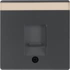 HAGER BOCCHIOTTI - Pezzo c.le con otturatore antipolvere Serie Q.1/Q.3 antrac.vellut, vern.