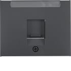 HAGER BOCCHIOTTI - Pezzo c.le con otturatore antipolvere Serie K.1 antrac.opaco, vern.