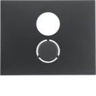 HAGER BOCCHIOTTI - Pezzo centrale x presa x altoparlanti Berker K.1 antracite opaco, verniciato