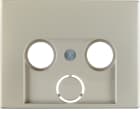 HAGER BOCCHIOTTI - Pezzo centrale x presa TV doppia/tripla Berker K.5 acciaio inox, metallo opaco