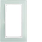 HAGER BOCCHIOTTI - Cornice in vetro con finestra grande B.7 vetro bianco polare/bianco polare opaco