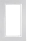HAGER BOCCHIOTTI - Cornice con finestra grande Berker B.7 alu/bianco polare opaco, alluminio anodiz