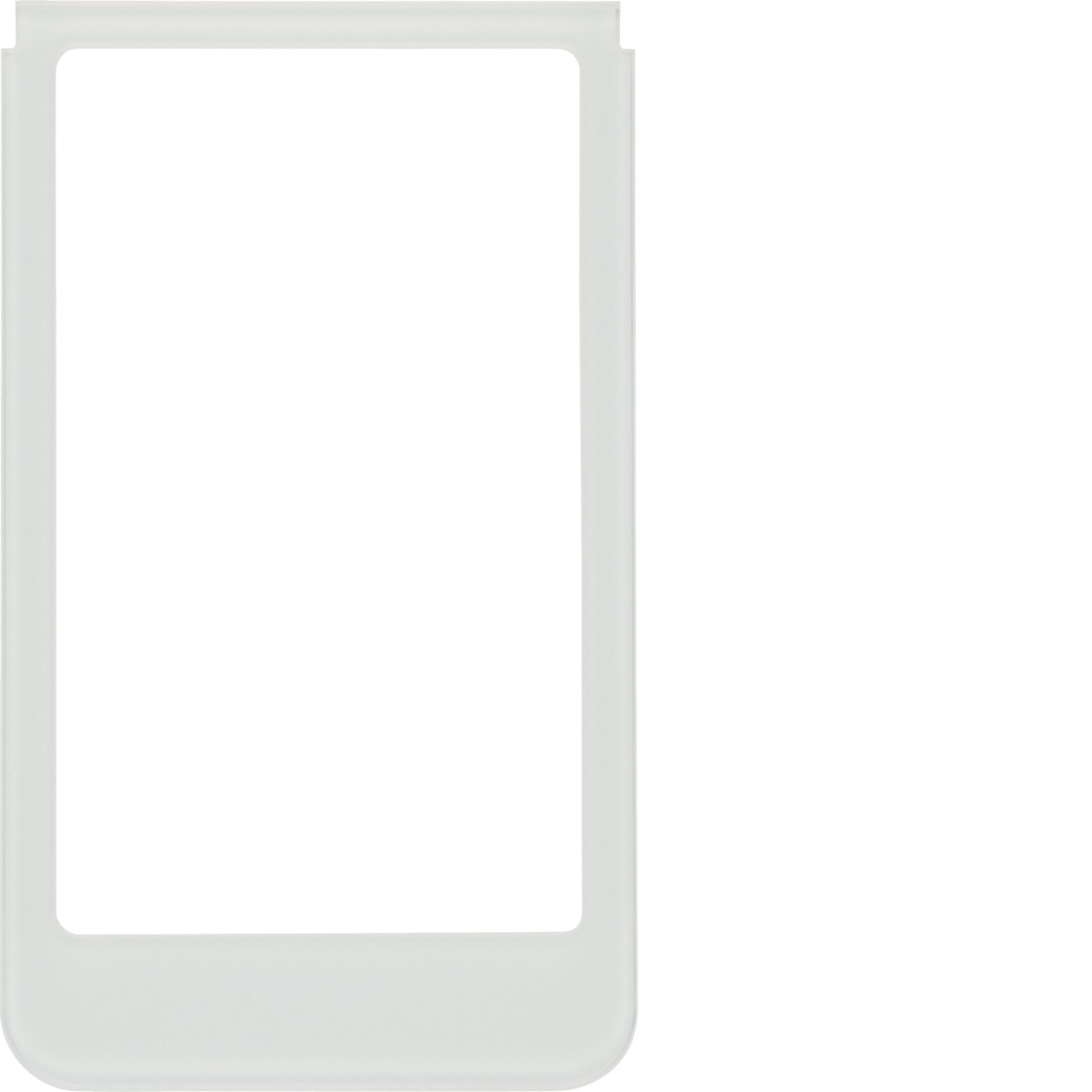 HAGER BOCCHIOTTI - Cornice design rotonda, versione grande accessorio vetro bianco polare