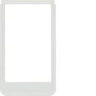 HAGER BOCCHIOTTI - Cornice design rotonda, versione grande accessorio vetro bianco polare