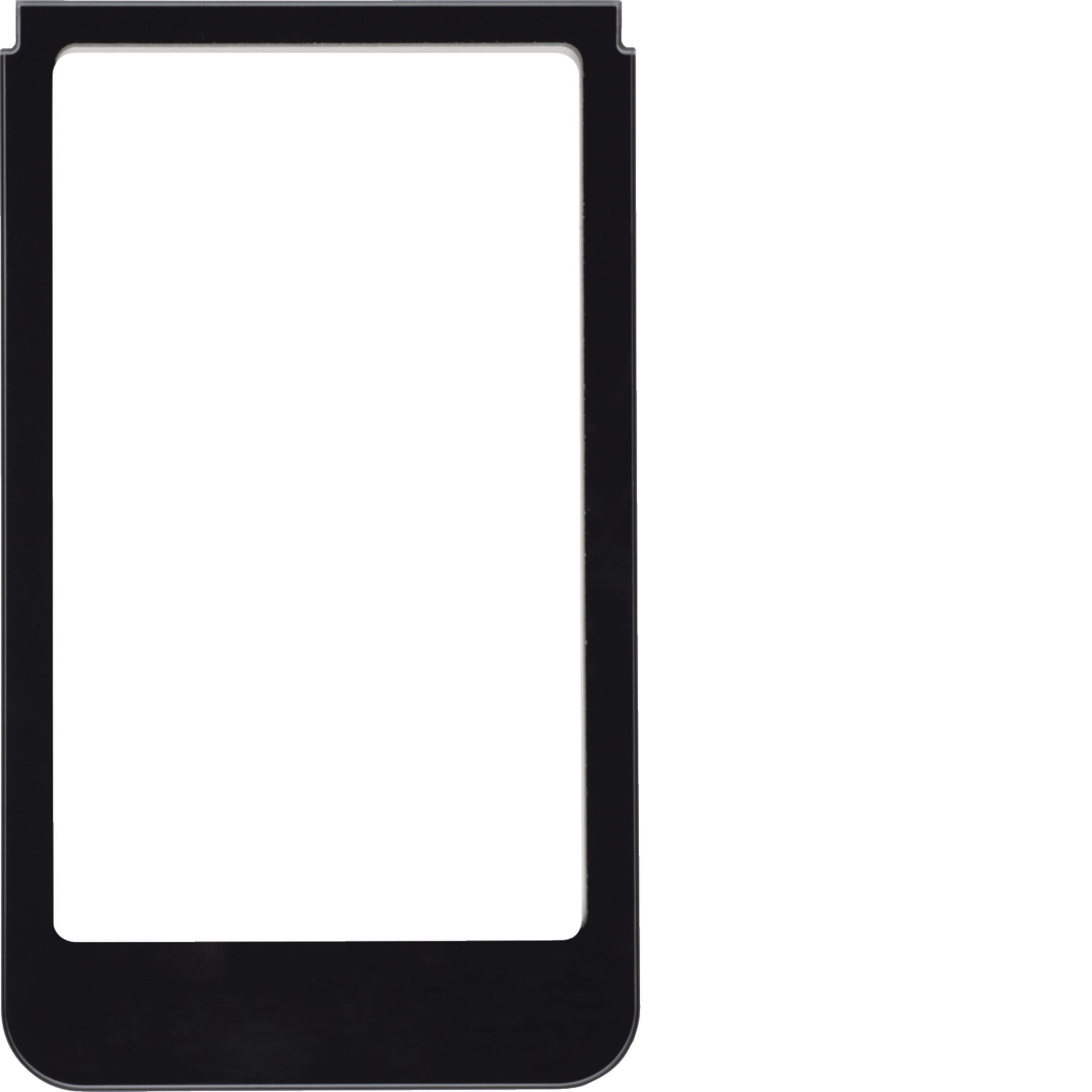 HAGER BOCCHIOTTI - Cornice design rotonda, versione grande accessorio vetro nero