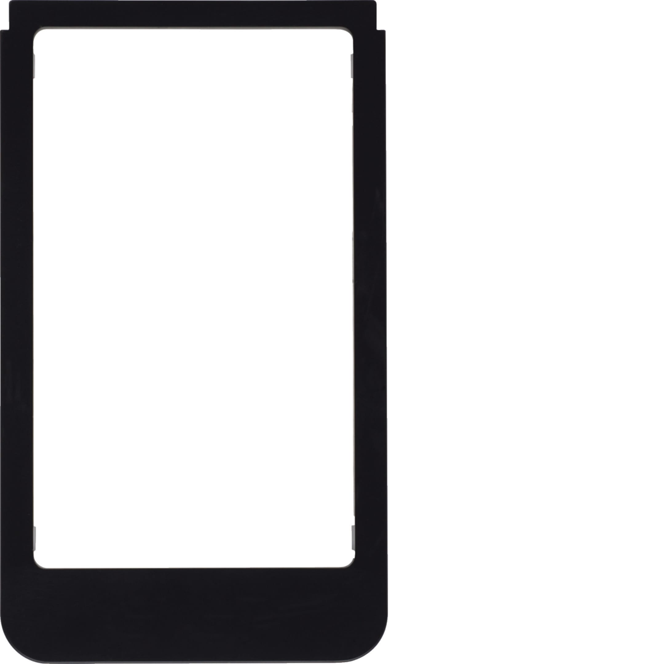 HAGER BOCCHIOTTI - Cornice design rotonda, versione grande accessorio nero lucido