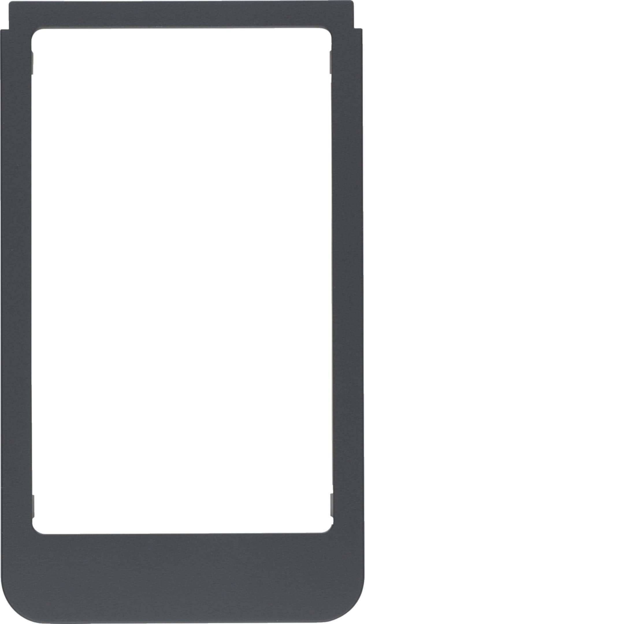 HAGER BOCCHIOTTI - Cornice design rotonda, versione grande accessorio antracite opaco