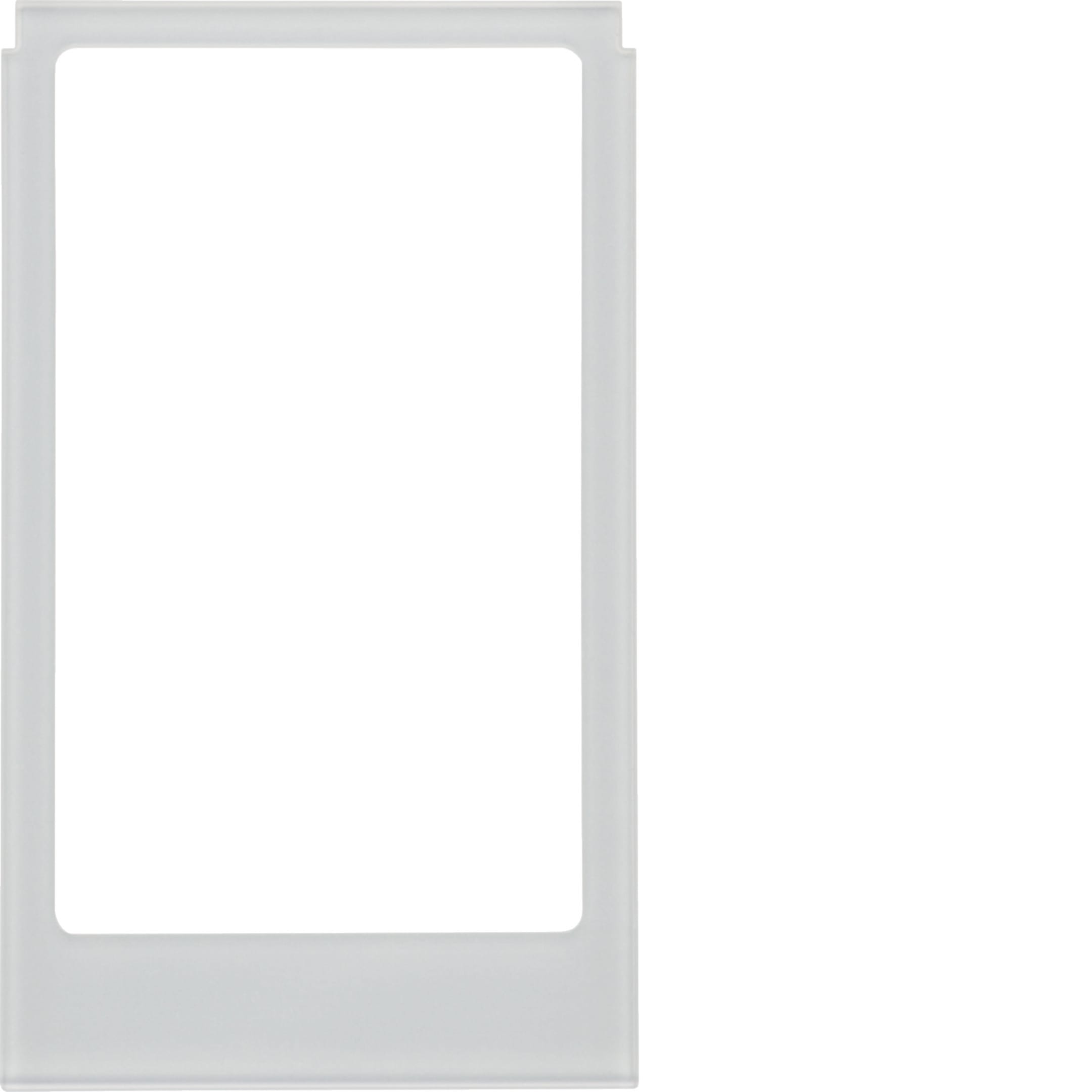 HAGER BOCCHIOTTI - Cornice design angolare, versione grande accessorio vetro alu