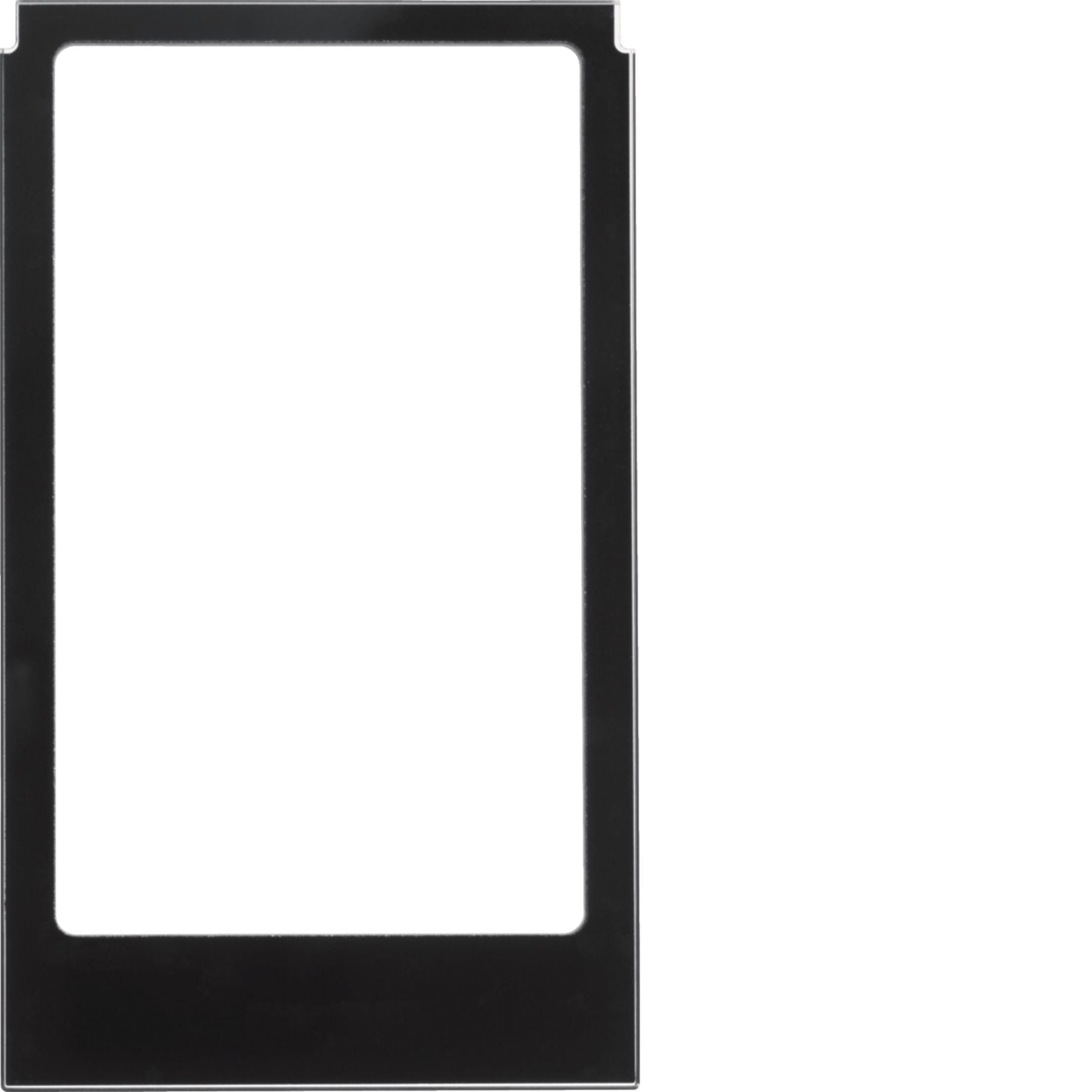 HAGER BOCCHIOTTI - Cornice design angolare, versione grande accessorio vetro nero