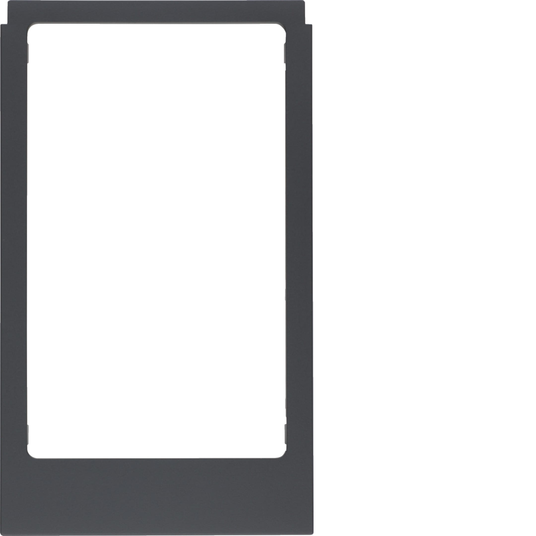 HAGER BOCCHIOTTI - Cornice design angolare, versione grande accessorio antracite opaco