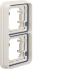 HAGER BOCCHIOTTI - Cornice doppia per montaggio da incasso verticale Berker W.1 bianco polare opaco