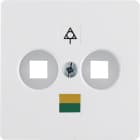 HAGER BOCCHIOTTI - Mascherina centrale per presa equipotenziale bianco polare lucido