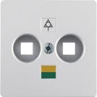 HAGER BOCCHIOTTI - Mascherina centrale per presa equipotenziale alu opaco, verniciato