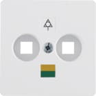 HAGER BOCCHIOTTI - Mascherina centrale per presa equipotenziale bianco polare opaco/velluto