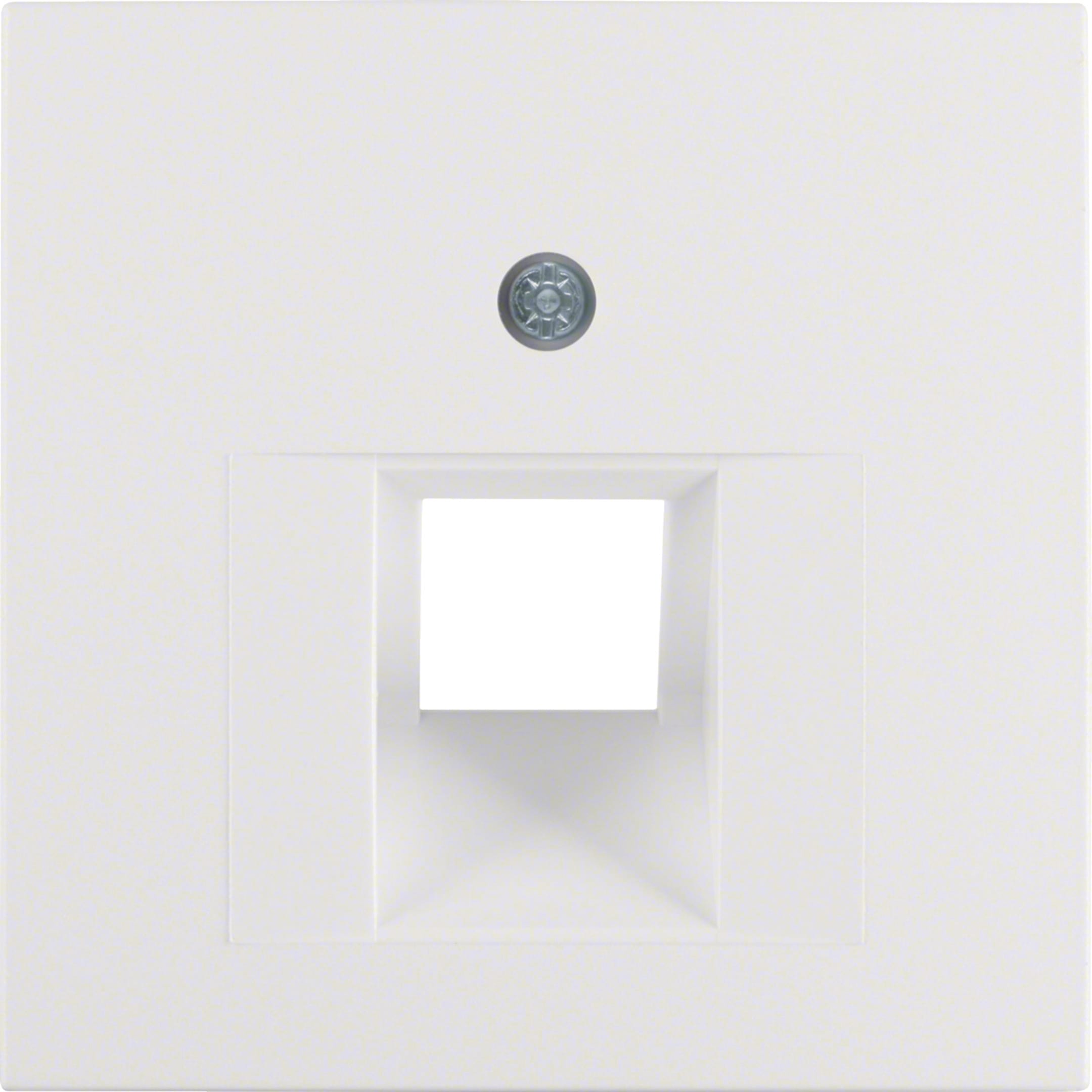 HAGER BOCCHIOTTI - Pezzo centrale per presa RJ universale Berker S.1/B.3/B.7 bianco polare opaco