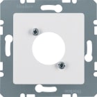 HAGER BOCCHIOTTI - Mascherina centrale per connettore XLR serie D bianco polare lucido