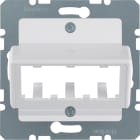 HAGER BOCCHIOTTI - Mascherina centrale per 3 moduli MINI-COM bianco polare lucido