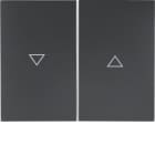 HAGER BOCCHIOTTI - Bilanciere doppio con serigrafia freccia singola K.1 antracite opaco, verniciato