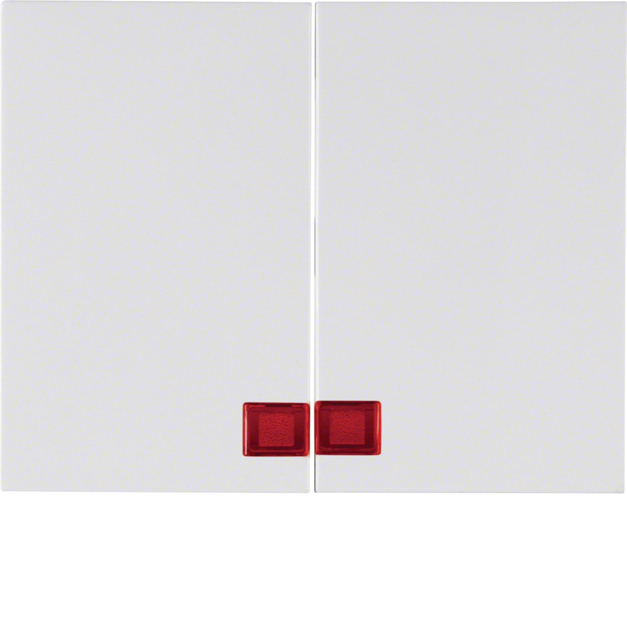 HAGER BOCCHIOTTI - Bilanciere doppio con lente Berker K.1 bianco polare lucido