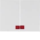 HAGER BOCCHIOTTI - Bilanciere doppio con lente Berker K.1 bianco polare lucido