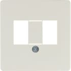 HAGER BOCCHIOTTI - Mascherina centrale con finestra TAE bianco lucido