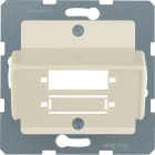 HAGER BOCCHIOTTI - Mascherina centrale per accoppiamenti in fibra ottica Duplex SC bianco lucido