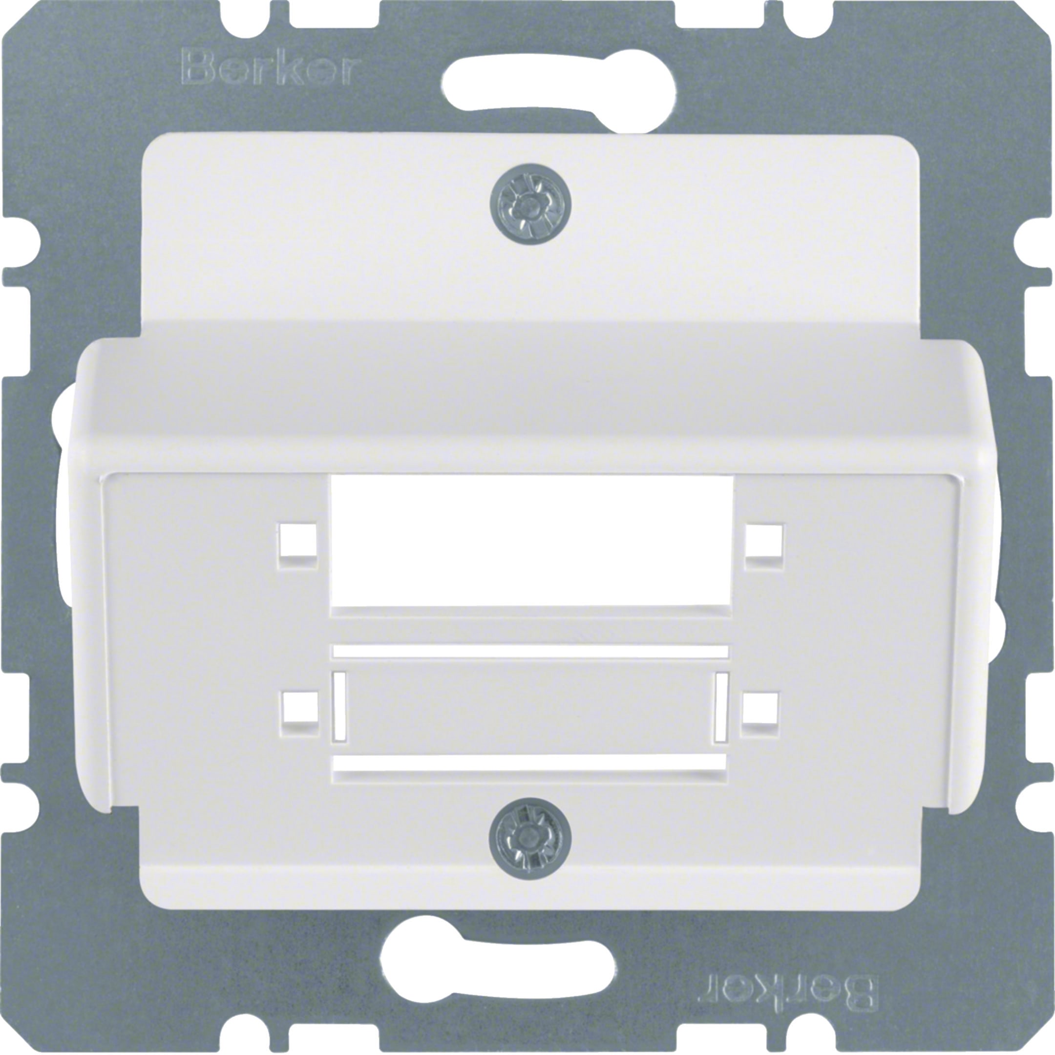 HAGER BOCCHIOTTI - Mascherina c.le x accoppiamenti in fibra ottica Duplex SC bianc pol. opac/vellut