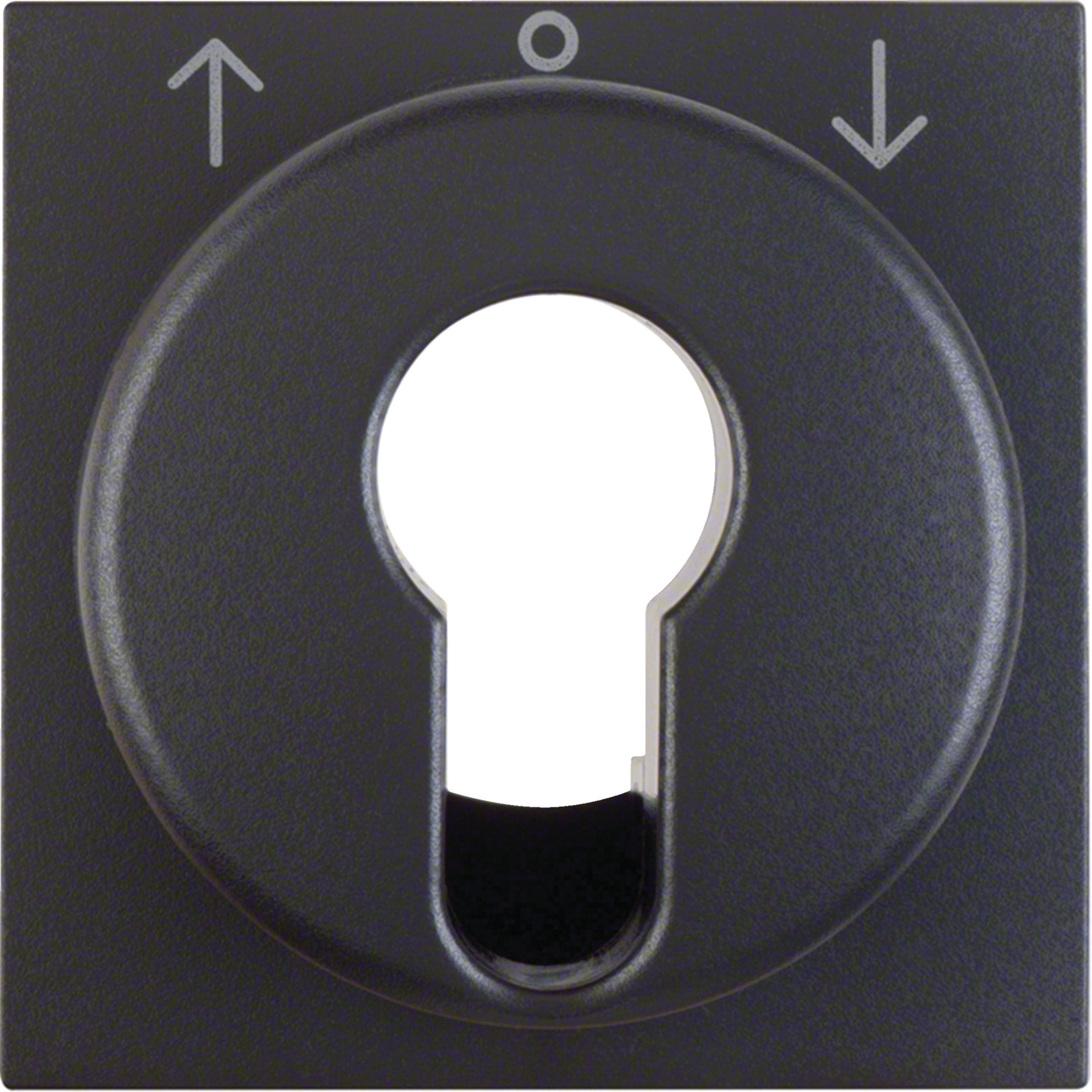 HAGER BOCCHIOTTI - Pezzo c.le x commutatori/pulsanti a chiave x venez. Serie B.3/B.7 antrac.opaco