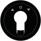 HAGER BOCCHIOTTI - Pezzo c.le x commutatori/pulsanti a chiave x veneziane Serie R.1/R.3 nero Lucid