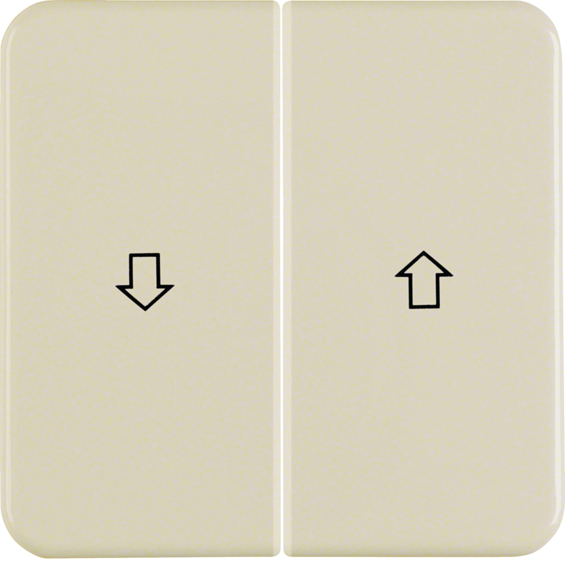 HAGER BOCCHIOTTI - Bilanciere doppio con serigrafia freccia wg UP IP44 bianco lucido