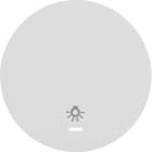 HAGER BOCCHIOTTI - Bilanciere con serigrafia per luce Berker R.1/R.3 bianco polare lucido