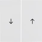 HAGER BOCCHIOTTI - Bilanciere doppio con serigrafia freccia Berker S.1/B.3/B.7 bianco polare lucido