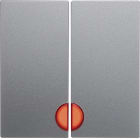 HAGER BOCCHIOTTI - Bilanciere doppio con lente Berker B.7 alu opaco, verniciato