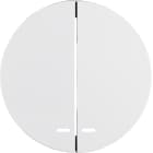 HAGER BOCCHIOTTI - Bilanciere doppio con lente trasparente Berker R.1/R.3 bianco polare lucido