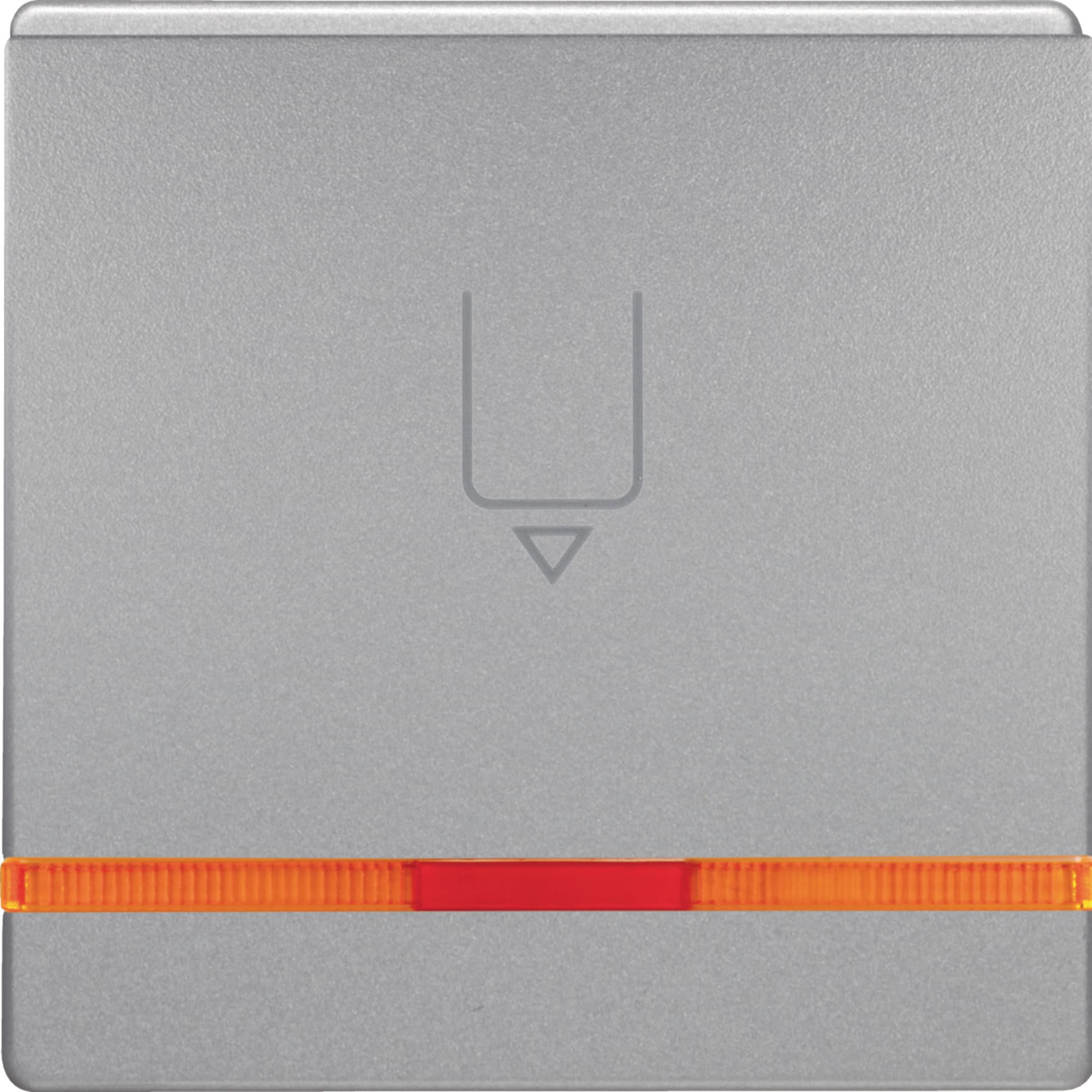 HAGER BOCCHIOTTI - Pezzo c.le con stampa x Puls. Hotel Card Serie Q.1/Q.3 alu velluto, verniciato