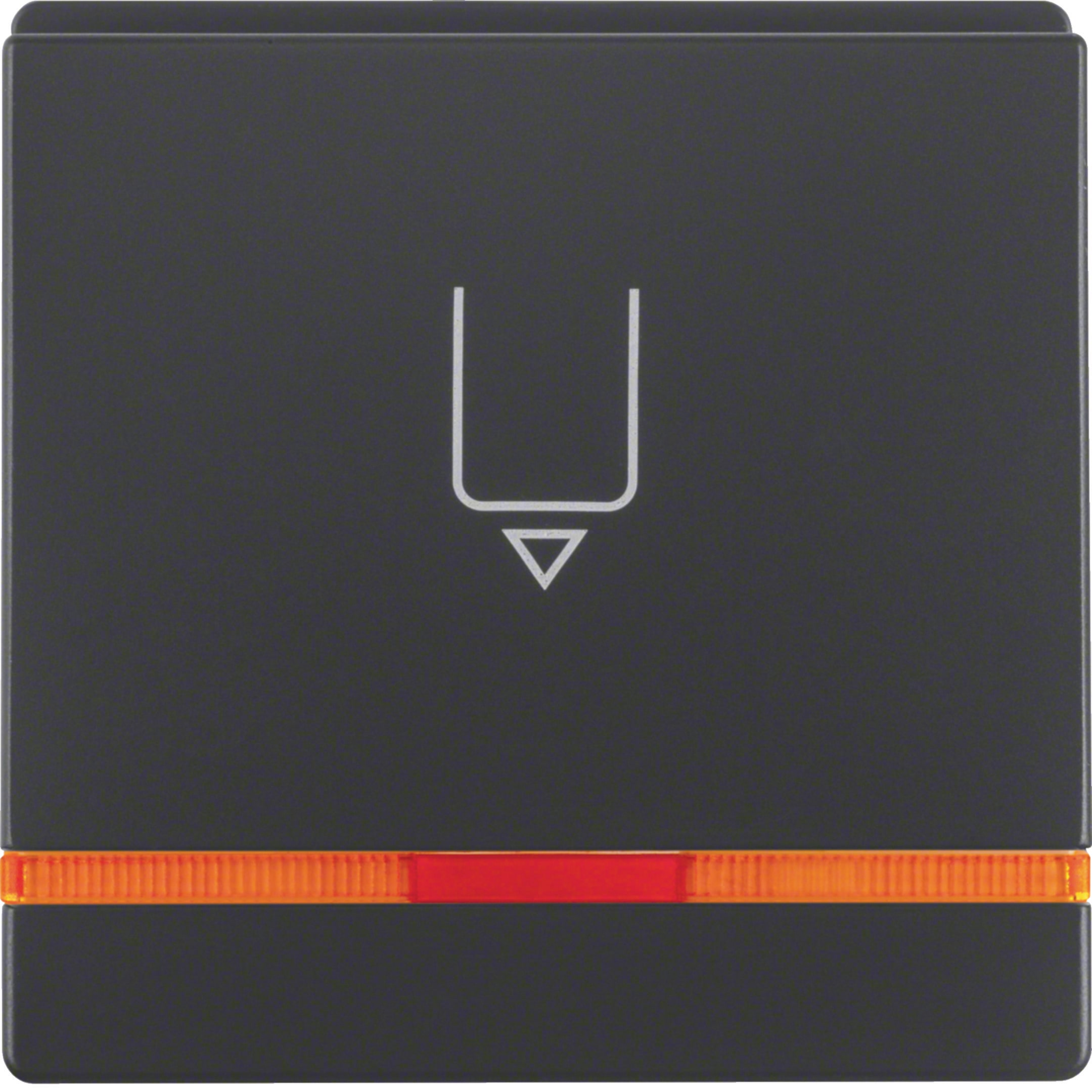 HAGER BOCCHIOTTI - Pezzo c.le con stampa x Puls. Hotel Card Serie Q.1/Q.3 antrac.velluto, vern.