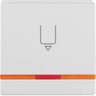 HAGER BOCCHIOTTI - Pezzo c.le con stampa x pulsante Hotel Card Serie Q.1/Q.3 bianco polare velluto