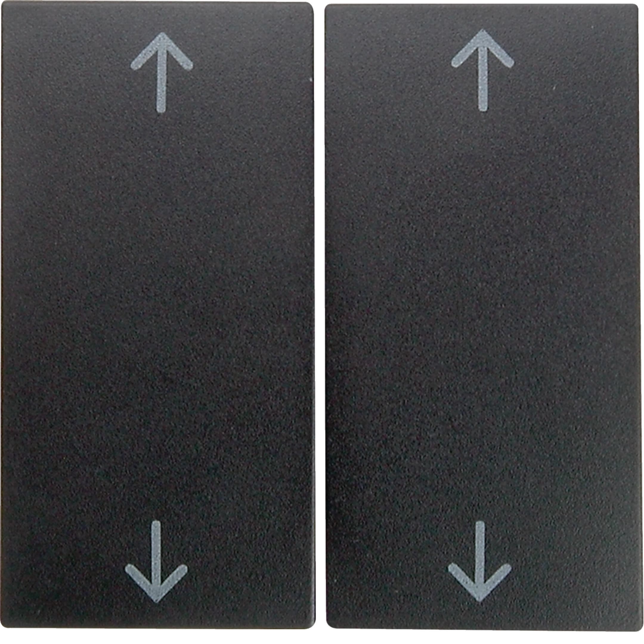 HAGER BOCCHIOTTI - Bilanciere doppio con serigrafia frecce Berker B.3/B.7 antracite opaco