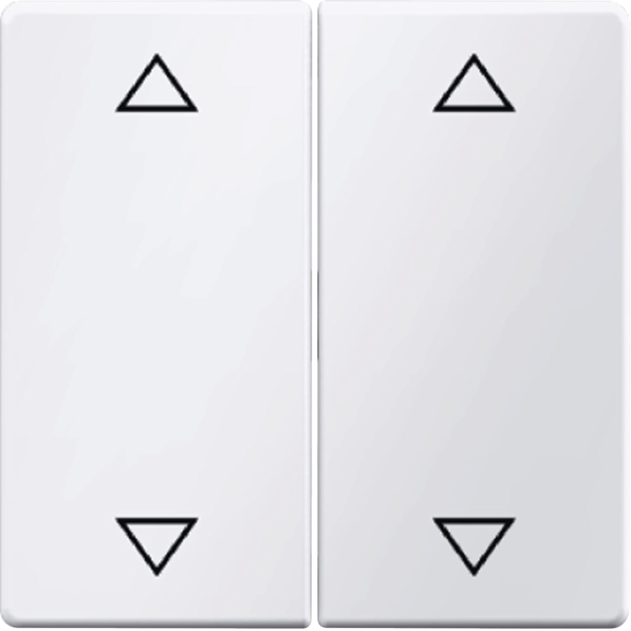 HAGER BOCCHIOTTI - Bilanciere doppio con serigrafia frecce Berker Q.1/Q.3 bianco polare velluto