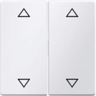 HAGER BOCCHIOTTI - Bilanciere doppio con serigrafia frecce Berker Q.1/Q.3 bianco polare velluto