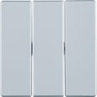 HAGER BOCCHIOTTI - Bilanciere triplo Berker Q.1/Q.3 alu velluto, verniciato