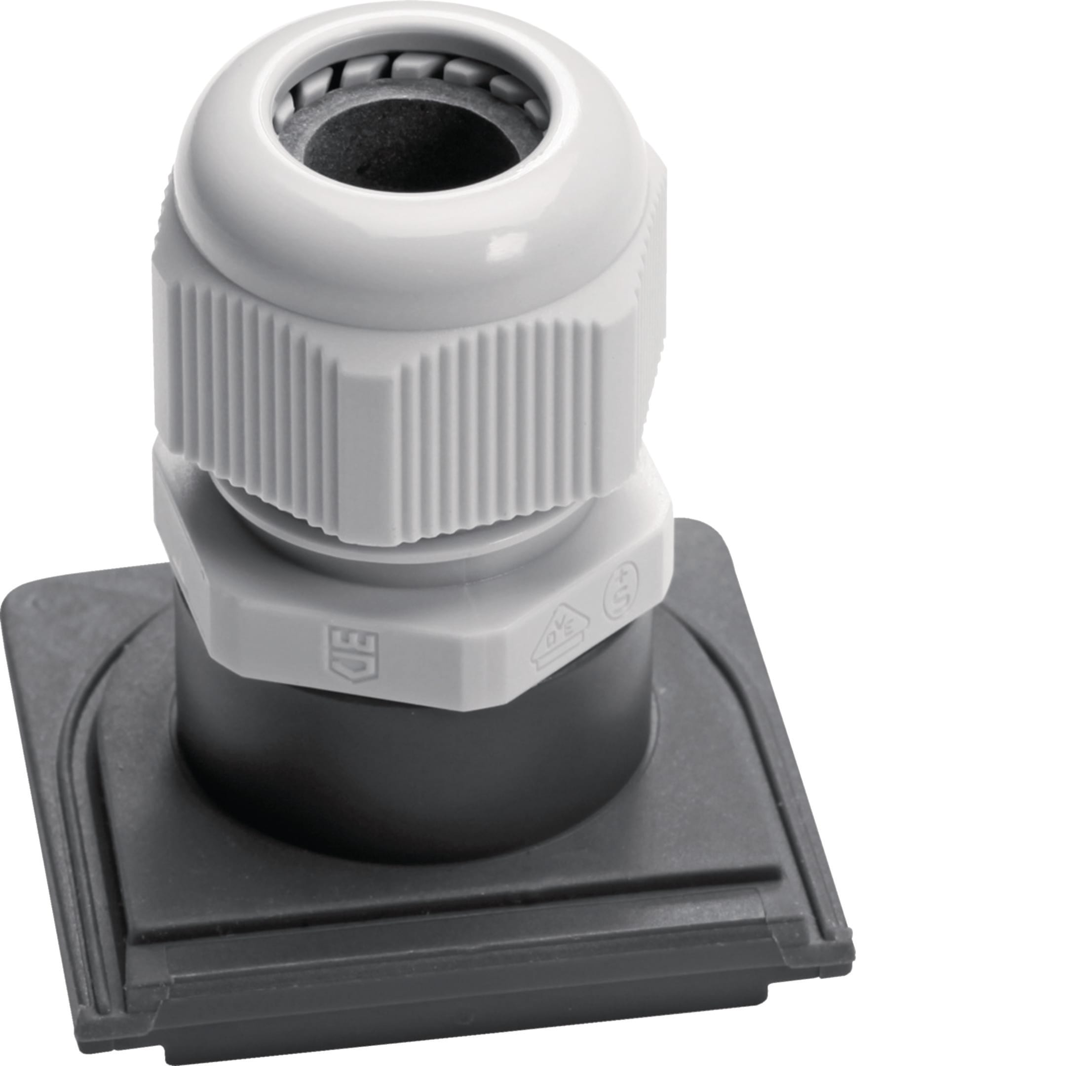 HAGER BOCCHIOTTI - Passacavo M20 x 1,5, avvitabile con dado per raccordi Berker W.1 grigio opaco