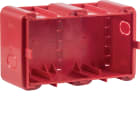 HAGER BOCCHIOTTI - Scatola da incasso doppia, per montaggio R.8 a filo muro, rossa