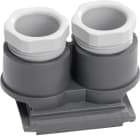HAGER BOCCHIOTTI - Invito tubo doppio M20 x 1,5, avvitabile Berker W.1 grigio opaco