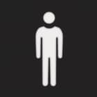 HAGER BOCCHIOTTI - Lamina bicolore con serigrafia uomo per segnale luminoso quadrato a LED