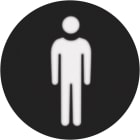 HAGER BOCCHIOTTI - Lamina bicolore con serigrafia uomo per segnale luminoso tondo a LED