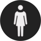 HAGER BOCCHIOTTI - Lamina bicolore con serigrafia donna per segnale luminoso tondo a LED