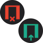 HAGER BOCCHIOTTI - Lamina bicolore + simb. attendere / entrare x segnale lum. tondo a LED